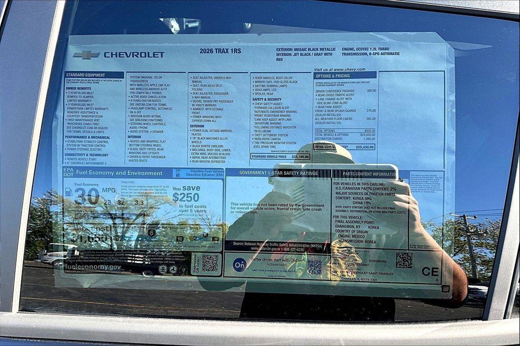 new 2026 Chevrolet Trax car, priced at $24,668