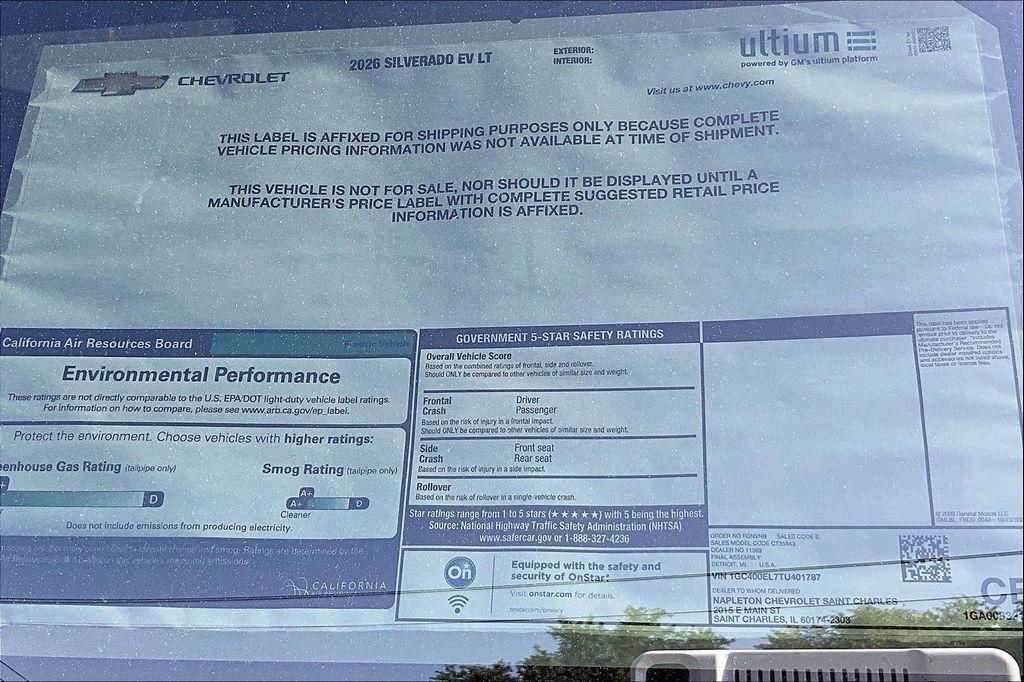 new 2026 Chevrolet Silverado EV car, priced at $89,110