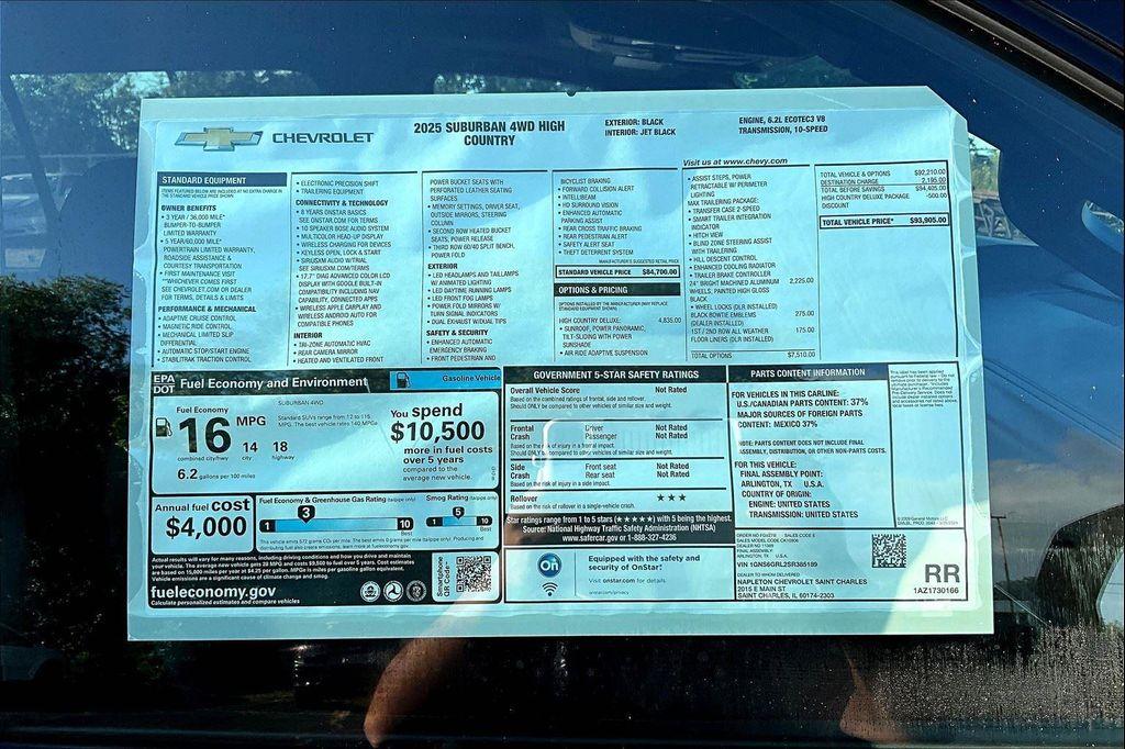 new 2025 Chevrolet Suburban car, priced at $88,905