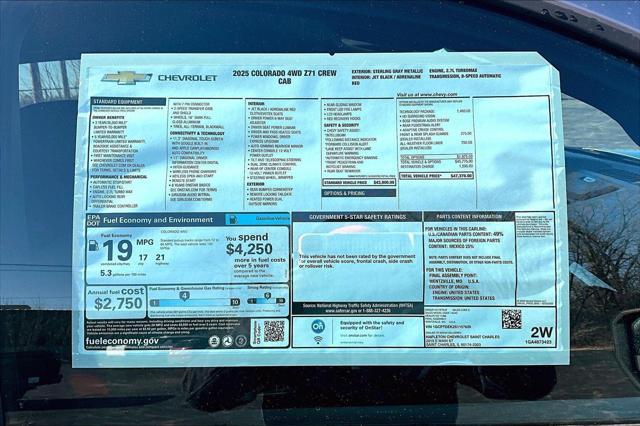 new 2025 Chevrolet Colorado car, priced at $44,003