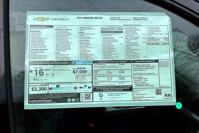 new 2025 Chevrolet Suburban car, priced at $83,965