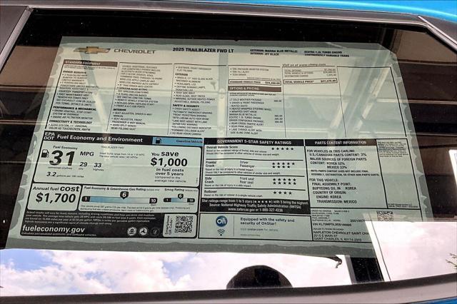 new 2025 Chevrolet TrailBlazer car, priced at $24,638