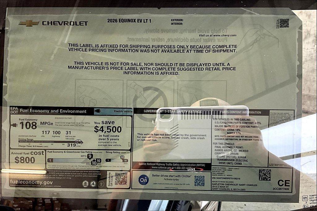 new 2026 Chevrolet Equinox EV car, priced at $36,618