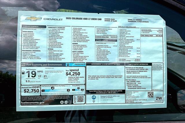 new 2025 Chevrolet Colorado car, priced at $42,484