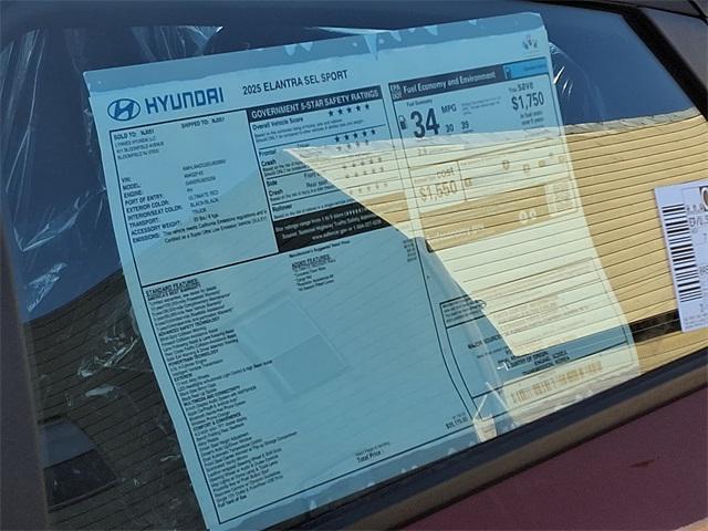 new 2025 Hyundai Elantra car, priced at $23,473