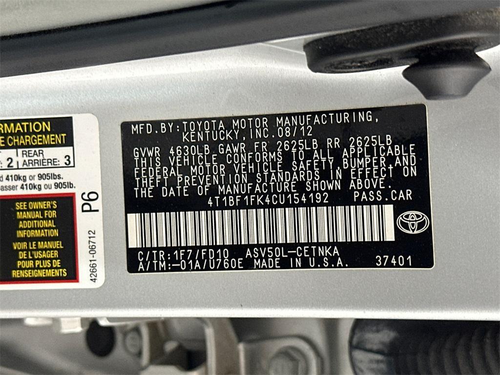 used 2012 Toyota Camry car, priced at $9,482
