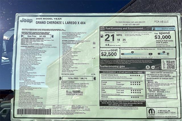 new 2025 Jeep Grand Cherokee L car, priced at $46,715