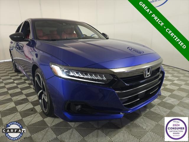 used 2021 Honda Accord car, priced at $24,996