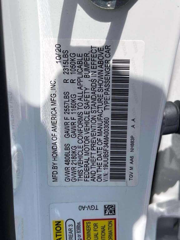 used 2021 Acura TLX car, priced at $22,995