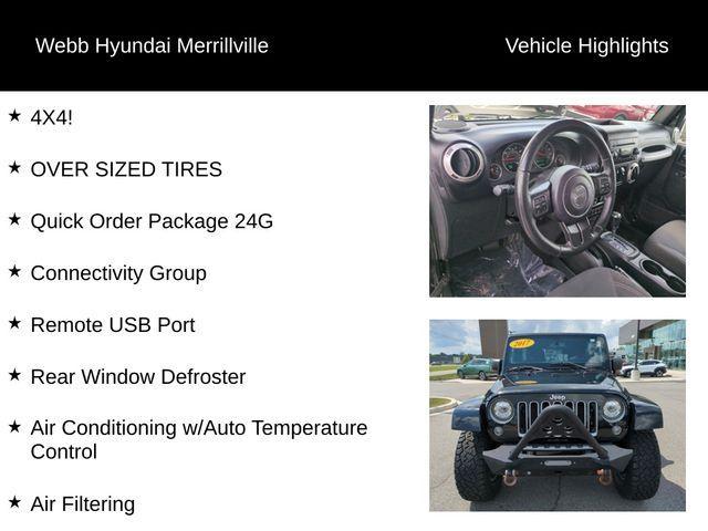 used 2017 Jeep Wrangler Unlimited car, priced at $21,706
