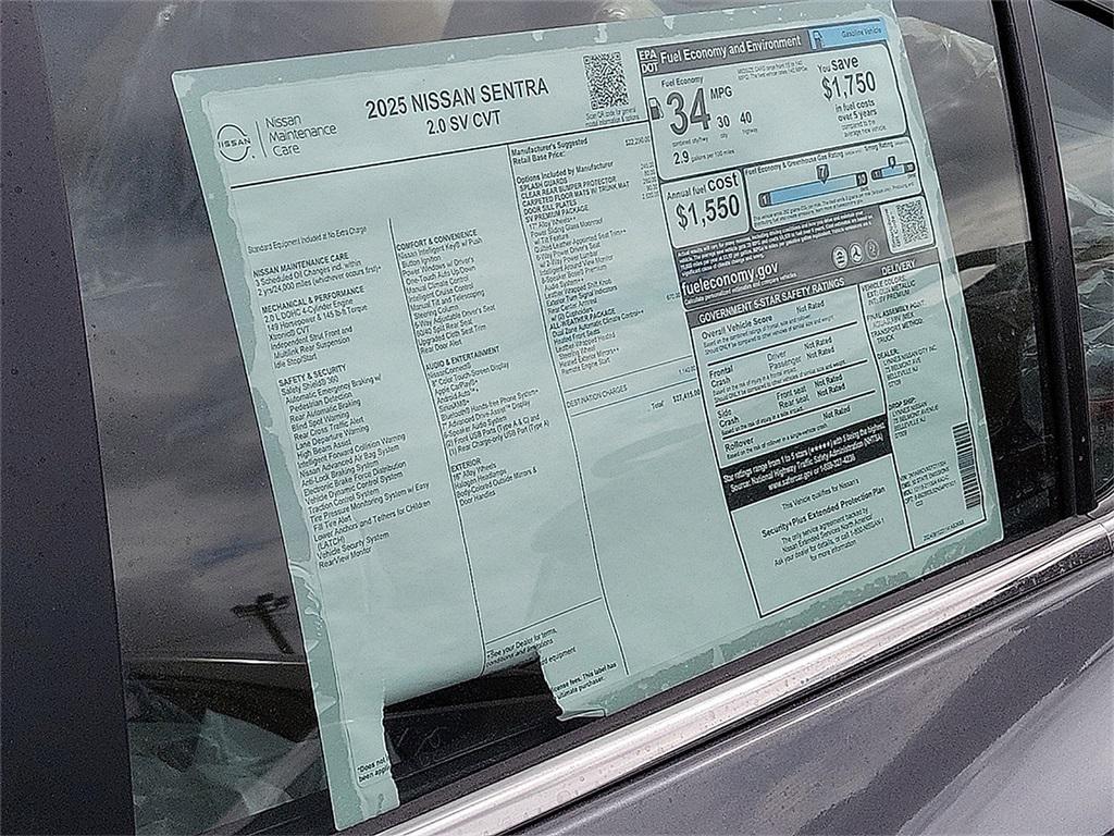 new 2025 Nissan Sentra car, priced at $25,050