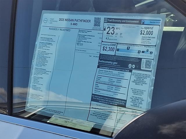 new 2025 Nissan Pathfinder car, priced at $38,002