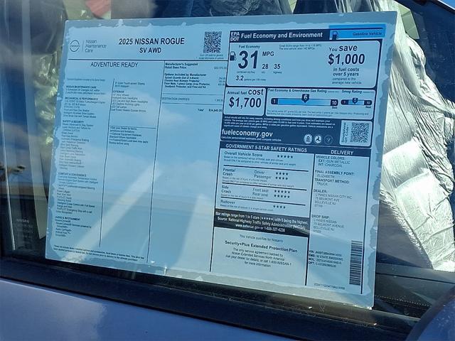 new 2025 Nissan Rogue car, priced at $31,913