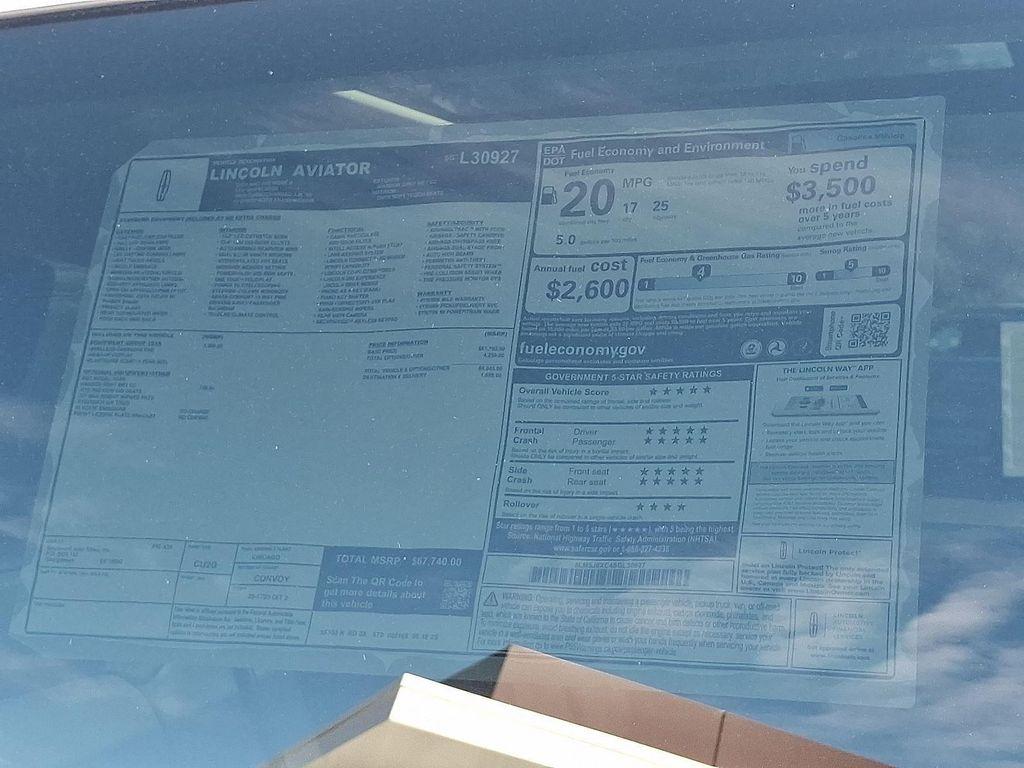 new 2025 Lincoln Aviator car, priced at $65,030