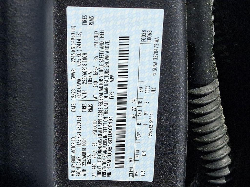 new 2024 Ford Escape PHEV car, priced at $42,397