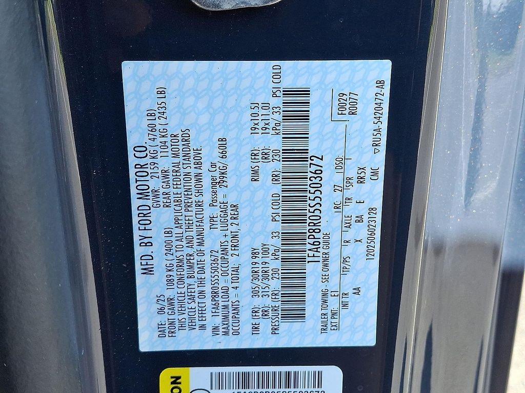 new 2025 Ford Mustang car, priced at $77,355