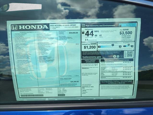 used 2025 Honda Accord Hybrid car, priced at $31,994