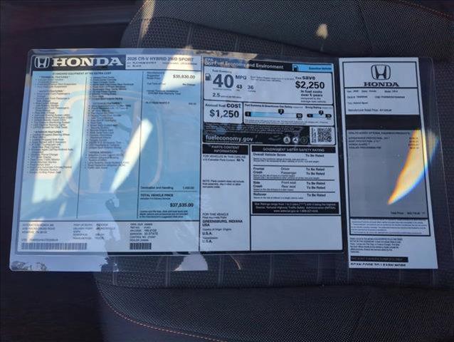 new 2026 Honda CR-V Hybrid car, priced at $35,837