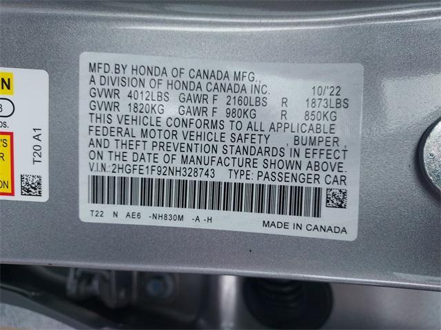 used 2022 Honda Civic car, priced at $27,299
