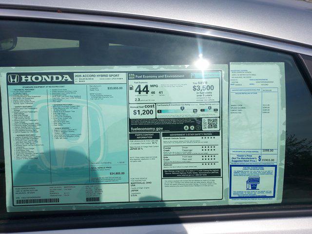 new 2025 Honda Accord Hybrid car, priced at $32,908