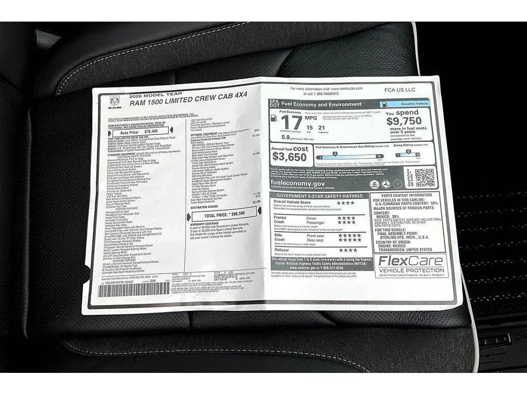 new 2026 Ram 1500 car, priced at $81,247