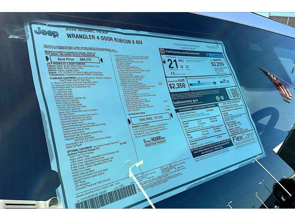 new 2026 Jeep Wrangler car, priced at $64,988