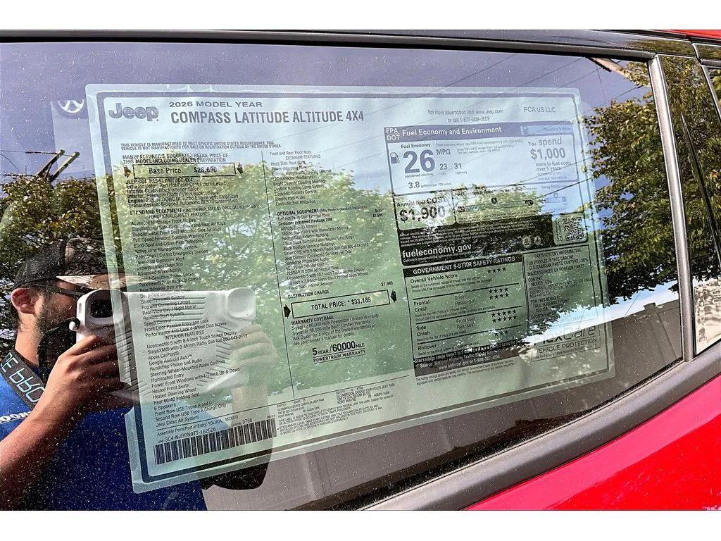 new 2026 Jeep Compass car, priced at $33,185