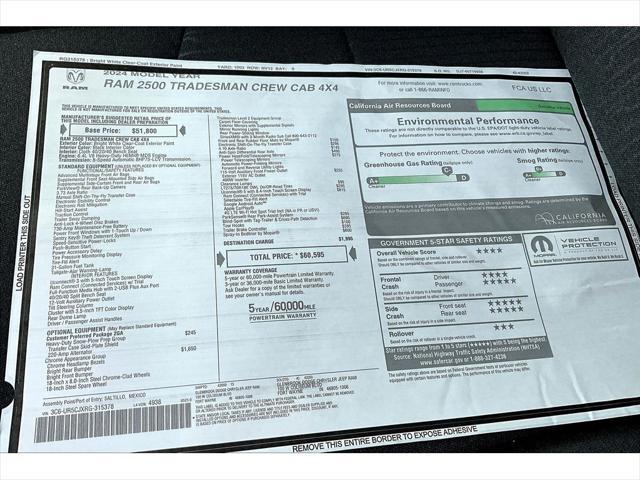 new 2024 Ram 2500 car, priced at $51,416