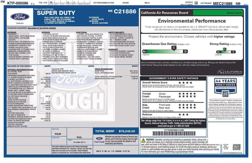 used 2021 Ford F-250 car, priced at $59,999