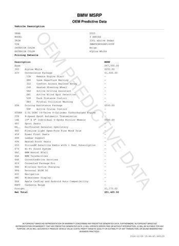used 2025 BMW 330 car, priced at $45,983