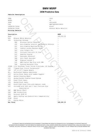 used 2025 BMW X1 car, priced at $48,280