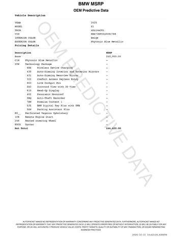 new 2025 BMW X1 car, priced at $44,620