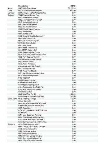 new 2025 BMW 430 car, priced at $55,960