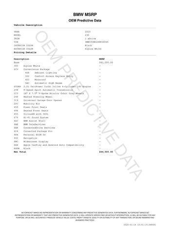 used 2025 BMW 230 car, priced at $44,505