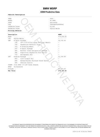 used 2025 BMW X5 PHEV car, priced at $76,971