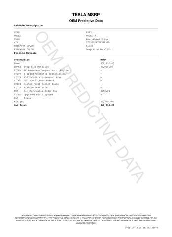 used 2023 Tesla Model 3 car, priced at $25,971
