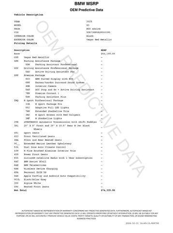 new 2025 BMW X3 car, priced at $70,585