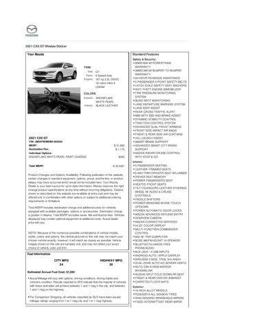 used 2021 Mazda CX-5 car, priced at $23,891