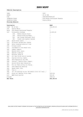 used 2025 BMW X3 car, priced at $48,943