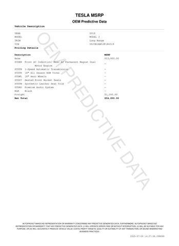 used 2018 Tesla Model 3 car, priced at $20,471