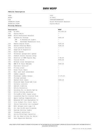 used 2022 BMW X3 car, priced at $45,971
