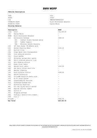 used 2024 BMW 330 car, priced at $40,777