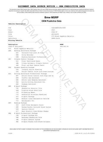 new 2025 BMW X7 car, priced at $103,125