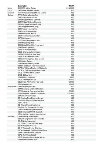 new 2025 BMW 760 car, priced at $151,100