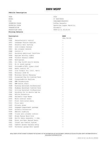 new 2026 BMW X7 car, priced at $92,965