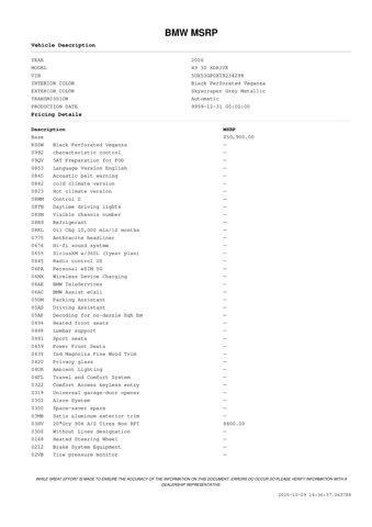 new 2026 BMW X3 car, priced at $53,925