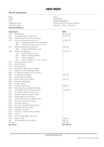 used 2024 BMW M4 car, priced at $84,971