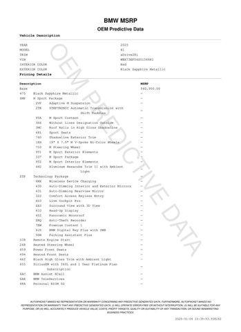 used 2025 BMW X1 car, priced at $49,230