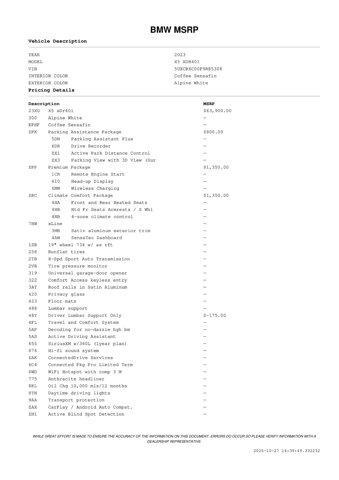 used 2023 BMW X5 car, priced at $47,971