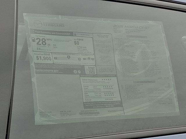 new 2025 Mazda CX-50 car, priced at $39,165